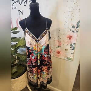 Vintage Flower Spagetti Strap Dress